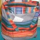 FIESTA STRIPED CORDOURY LARGE TOTE