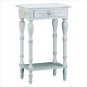 New Shabby Elegance Carved White Side Table