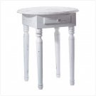 New Carved Top Accent Table White