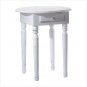 New Carved Top Accent Table White