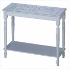 New Carved Top Table White