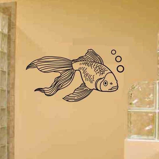 Goldfish wall decal bathroom bed room living room wall decor