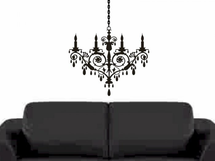 chandelier wall sticker decal bedroom living room wall decor