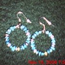Large Turquoise & Cat Eye Hoops