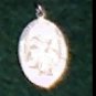 Lg. White Sterling St. Christopher Medal Bright Finish