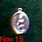 Silver oxidized Oval St. Peregrine Medal