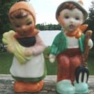 COUNTRY FARM CHILDREN SALT & PEPPER SHAKER SET ADORABLE