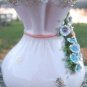 VINTAGE LEFTON"S FLOWER POUCH/BAG VASE w/GOLD TRIM L@@K