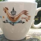 VINTAGE "ROOSTER WEATHER VANE" COFFEE CUPS (2) RUSTIC!