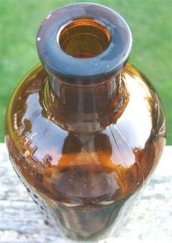 VINTAGE OWENS-ILLINOIS AMBER GLASS MEDICINE BOTTLE