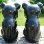 VINTAGE BLACK BEAR SALT & PEPPER SHAKER SET - JAPAN