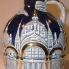 Vintage TILSO Blue & Gold Decorated Music Jug - WORKS!