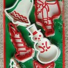 VINTAGE WECOLITE PLASTIC CHRISTMAS COOKIE CUTTERS (6)