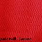 2 Y Organic Cotton Twill Drapery Bedding Fabric Soft Silky TOMATO RED