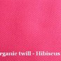 2 Y Organic Cotton Twill Drapery Bedding Fabric Soft Silky HIBISCUS HOT PINK