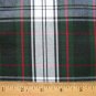 BLACK GREEN WHITE RED TARTAN PLAID FABRIC 60" WIDE
