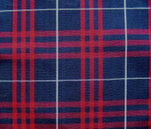NAVY RED WHITE TARTAN PLAID FABRIC 60" WIDE