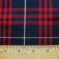 NAVY RED WHITE TARTAN PLAID FABRIC 60" WIDE