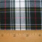 BLACK WHITE RED YELLOW TARTAN PLAID FABRIC 60" WIDE
