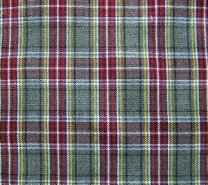 40 YARDS GRAY BURGUNDY WHITE PLAID TARTAN FABRIC 60" WIDE