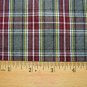 40 YARDS GRAY BURGUNDY WHITE PLAID TARTAN FABRIC 60" WIDE