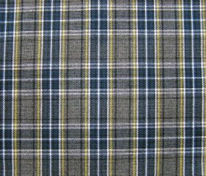 40 YARDS GRAY BLUE WHITE YELLOW TARTAN PLAID FABRIC 60" WIDE