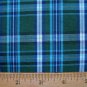 GREEN WHITE NAVY AQUA BLACK TARTAN PLAID FABRIC 60" WIDE