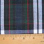 BLACK GREEN RED WHITE TARTAN PLAID FABRIC 60" WIDE