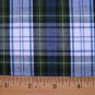 BLUE GREEN WHITE YELLOW TARTAN PLAID FABRIC 60" WIDE