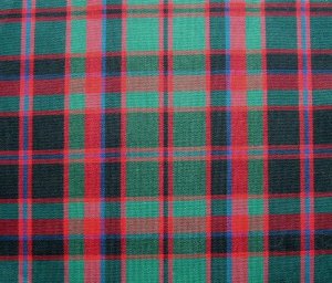 RED GREEN BLACK BLUE MACDONALD TARTAN PLAID FABRIC 60" WIDE