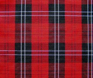 25 YARDS RED BLACK TARTAN PLAID FABRIC 60" WIDE