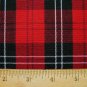 25 YARDS RED BLACK TARTAN PLAID FABRIC 60" WIDE