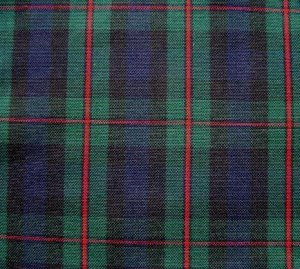 10 YARDS MURRAY ATHOLL BLUE GREEN RED TARTAN PLAID FABRIC 60" WIDE