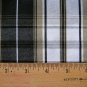 10 YARDS BLACK WHITE KHAKI TARTAN PLAID FABRIC 60" WIDE
