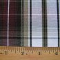 3 YARDS KHAKI WHITE BURGUNDY TARTAN PLAID FABRIC 60" WIDE