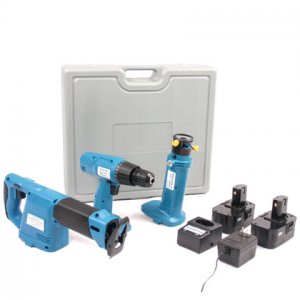 18v Cordless Combo Tool Kit With 2 Batteries (3 Pcs)