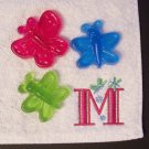 Monogrammed Washcloth with 3 Butterfly Soaps