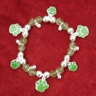 Green Paw Print Bracelet