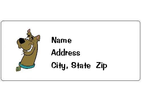 30 Scooby Doo Personalized Address Labels