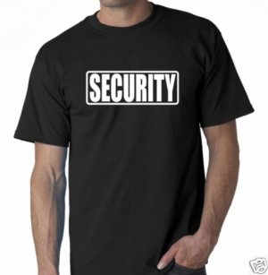 SECURITY SHIRT Black t-shirt  Law Enforcement t-shirt