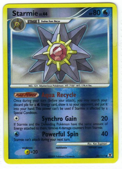 Pokemon Card Platinum Rising Rivals Rev Holo Starmie 50/111