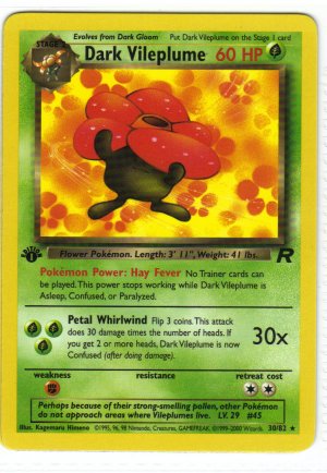 Pokemon Card Team Rocket  Dark Vileploom 30/82