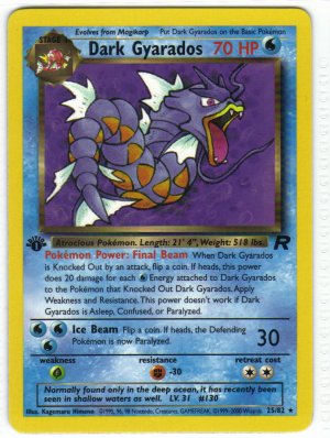 Pokemon Card Team Rocket  Dark Gyarados 25/82