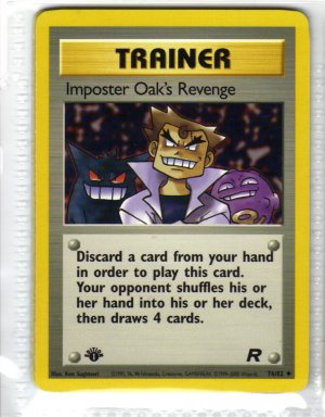 Pokemon Card Team Rocket Trainer Imposter Oak's Revenge