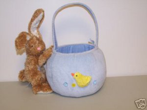 NEW Plush Easter Basket ~with Detachable Bunny Rabbit~