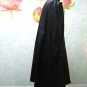*VINTAGE LONDON* NWT COJANA *CHIC* Black Ruffle Spring Trench Coat sz. Med