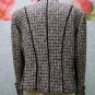 *AMAZING ALPACA* Vintage 1980's LOUIS FERAUD Cream & Black Jacket sz. 12