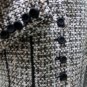 *AMAZING ALPACA* Vintage 1980's LOUIS FERAUD Cream & Black Jacket sz. 12