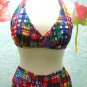1960s Vintage Plaid Swimwear - Bikini **ADORABLE**