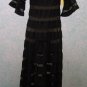 VINTAGE Long Mexican WEDDING Dress - Black - *Tachi Castillo Original* Size 12